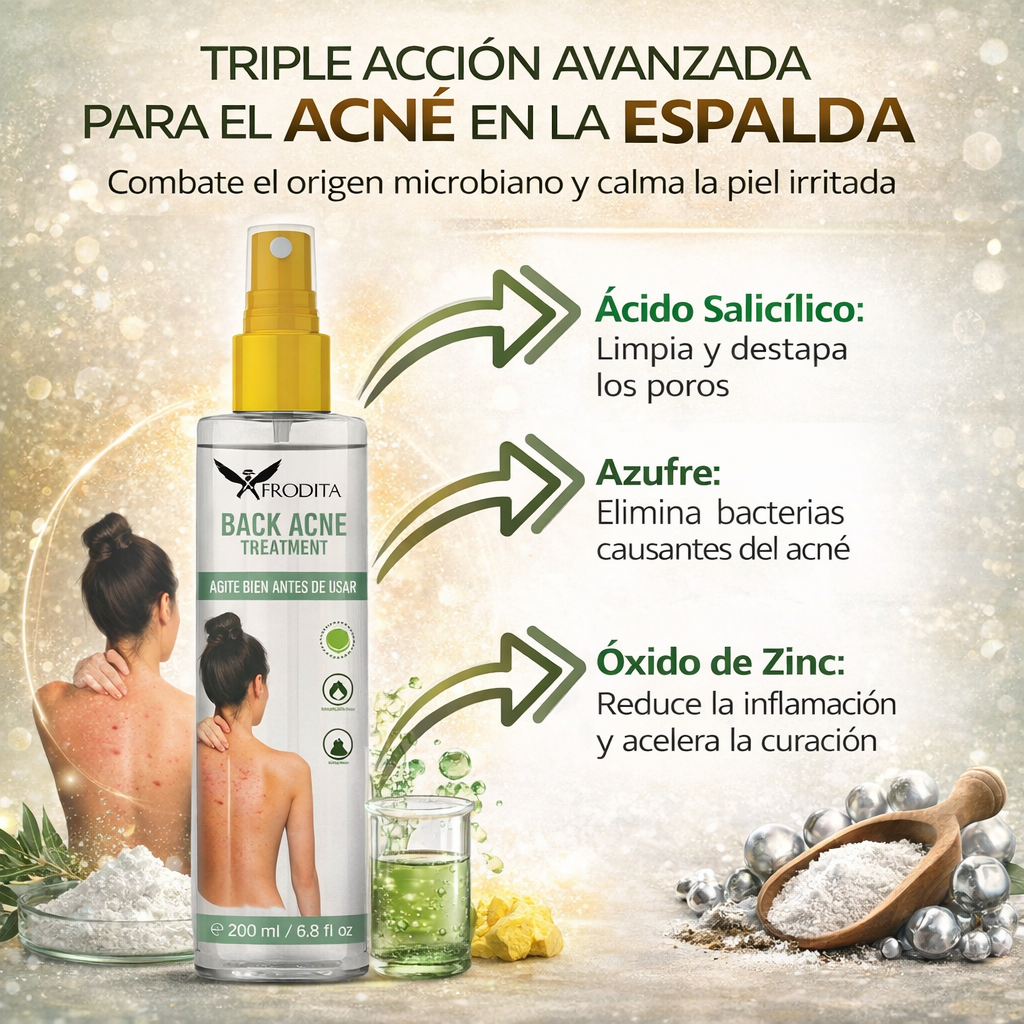 BACK ACNÉ TREATMENT - Elimina el acné Coorporal 100% Efectivo
