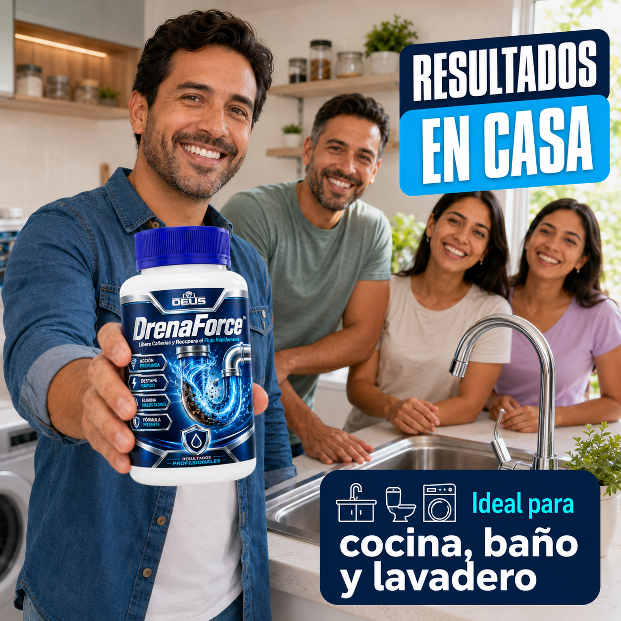 DrenaForce™ – Libera Cañerías y Recupera el Flujo Rápidamente