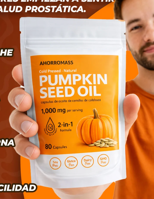 Pumpkin Seed Oil- Aceite puro de Semilla De Calabaza/ Apoyo a la Salud Prostática