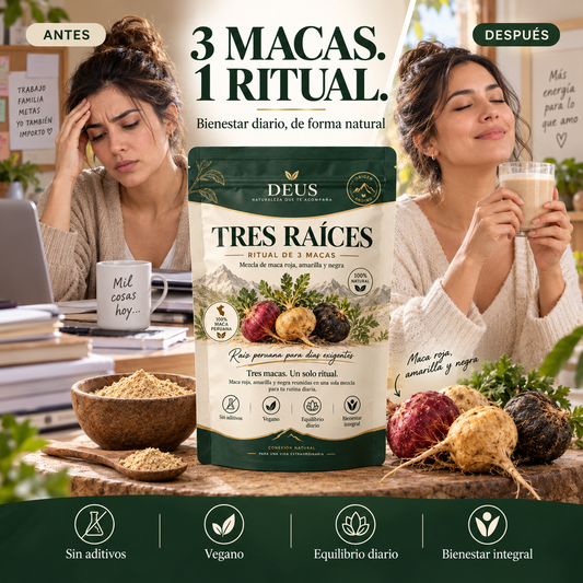 TRES RAÍCES – Mezcla de 3 Macas para Energía y Bienestar Diario