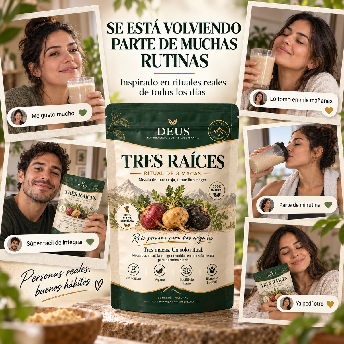 TRES RAÍCES – Mezcla de 3 Macas para Energía y Bienestar Diario