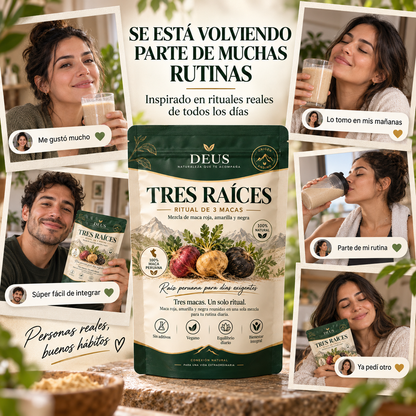 TRES RAÍCES – Mezcla de 3 Macas para Energía y Bienestar Diario