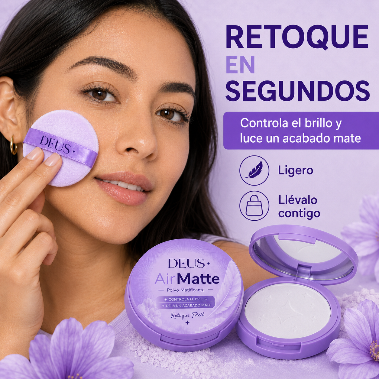 DEUS AirMatte – Polvo Matificante para Controlar el Brillo