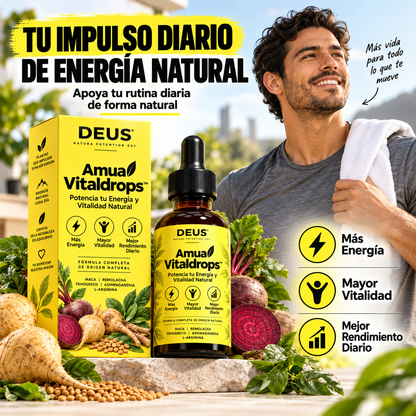 Amua Vitaldrops™ – Potencia tu Energía y Vitalidad Natural