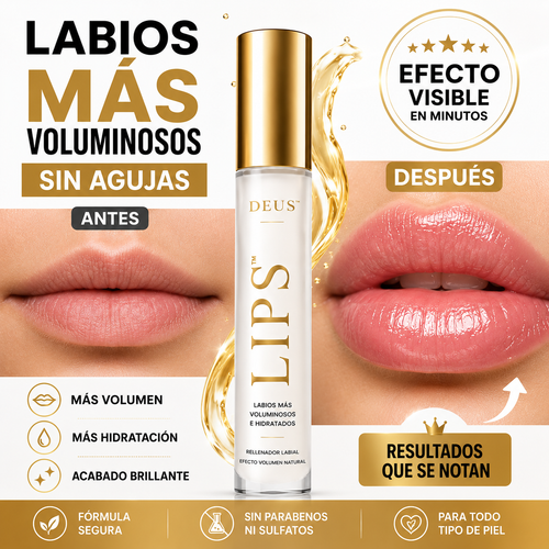 DEUS LIPS™ – Labios Más Voluminosos e Hidratados