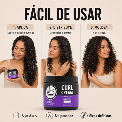 Curl Cream – Define tus Rizos, Hidrata y Controla el Frizz