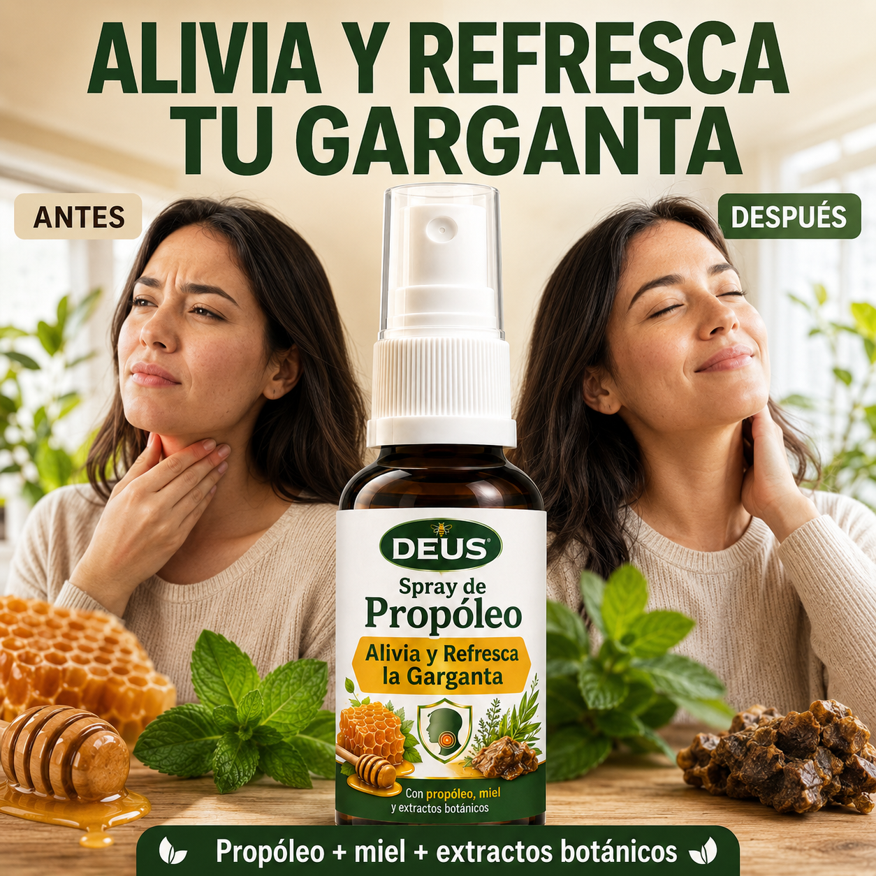 Spray de Propóleo – Alivia y Refresca la Garganta
