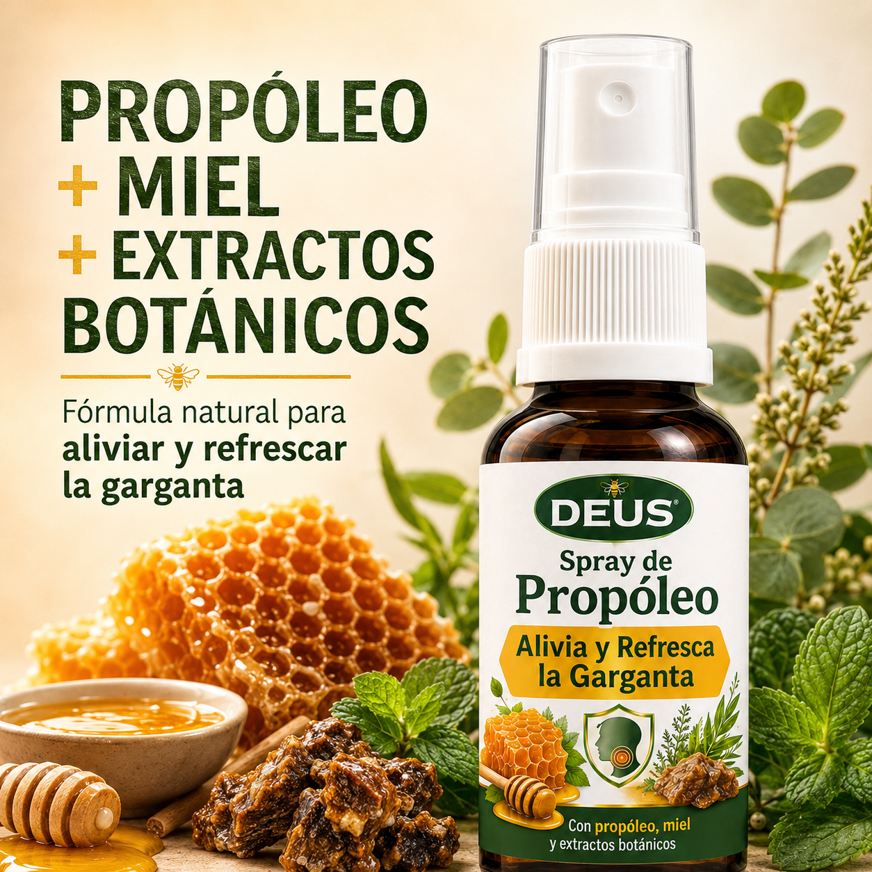 Spray de Propóleo – Alivia y Refresca la Garganta
