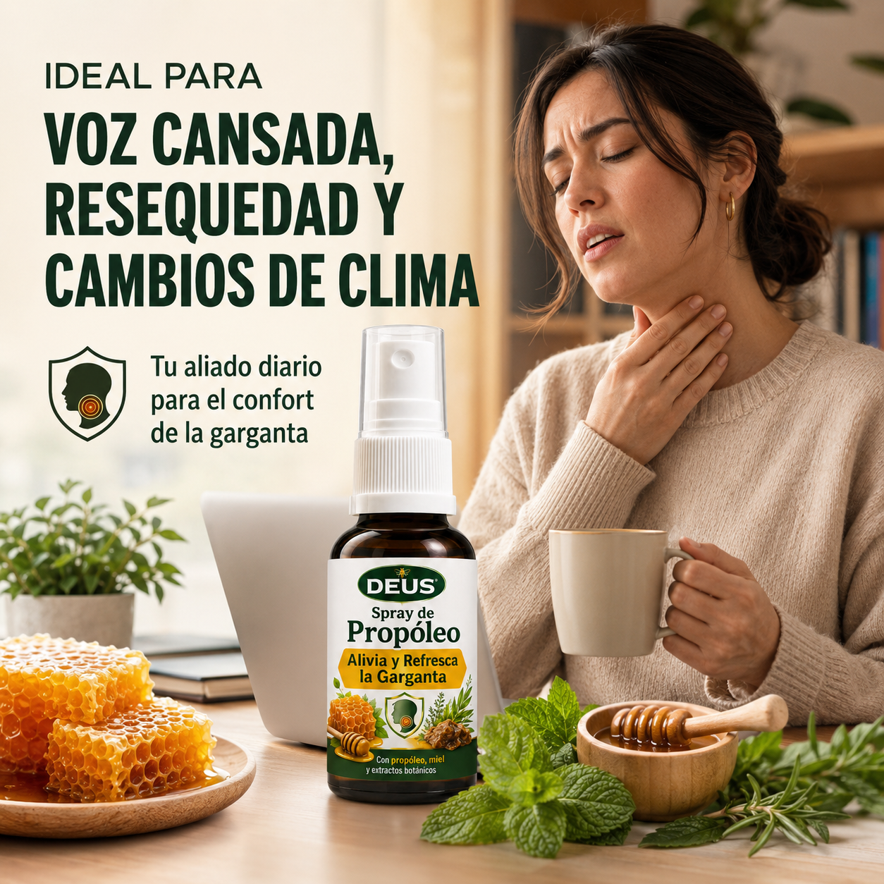 Spray de Propóleo – Alivia y Refresca la Garganta