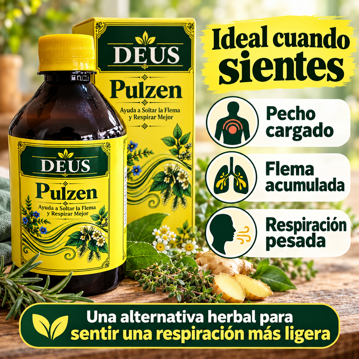 Pulzen – Ayuda a Soltar la Flema y Respirar Mejor
