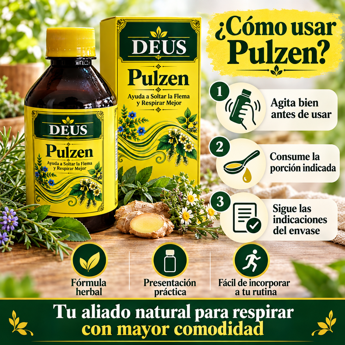 Pulzen – Ayuda a Soltar la Flema y Respirar Mejor