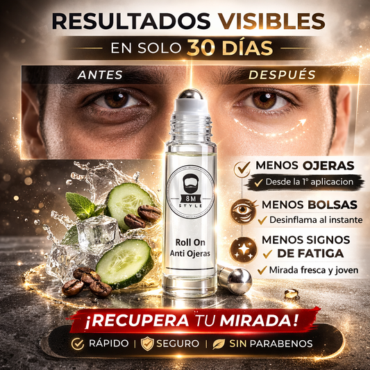 OM STYLE - Roll  On Tratamiento Anti Ojeras  con Baba de Caracol 100% Efectivo