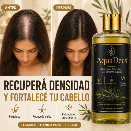 AquaDeus™ – Shampoo Anticaída y Crecimiento Capilar