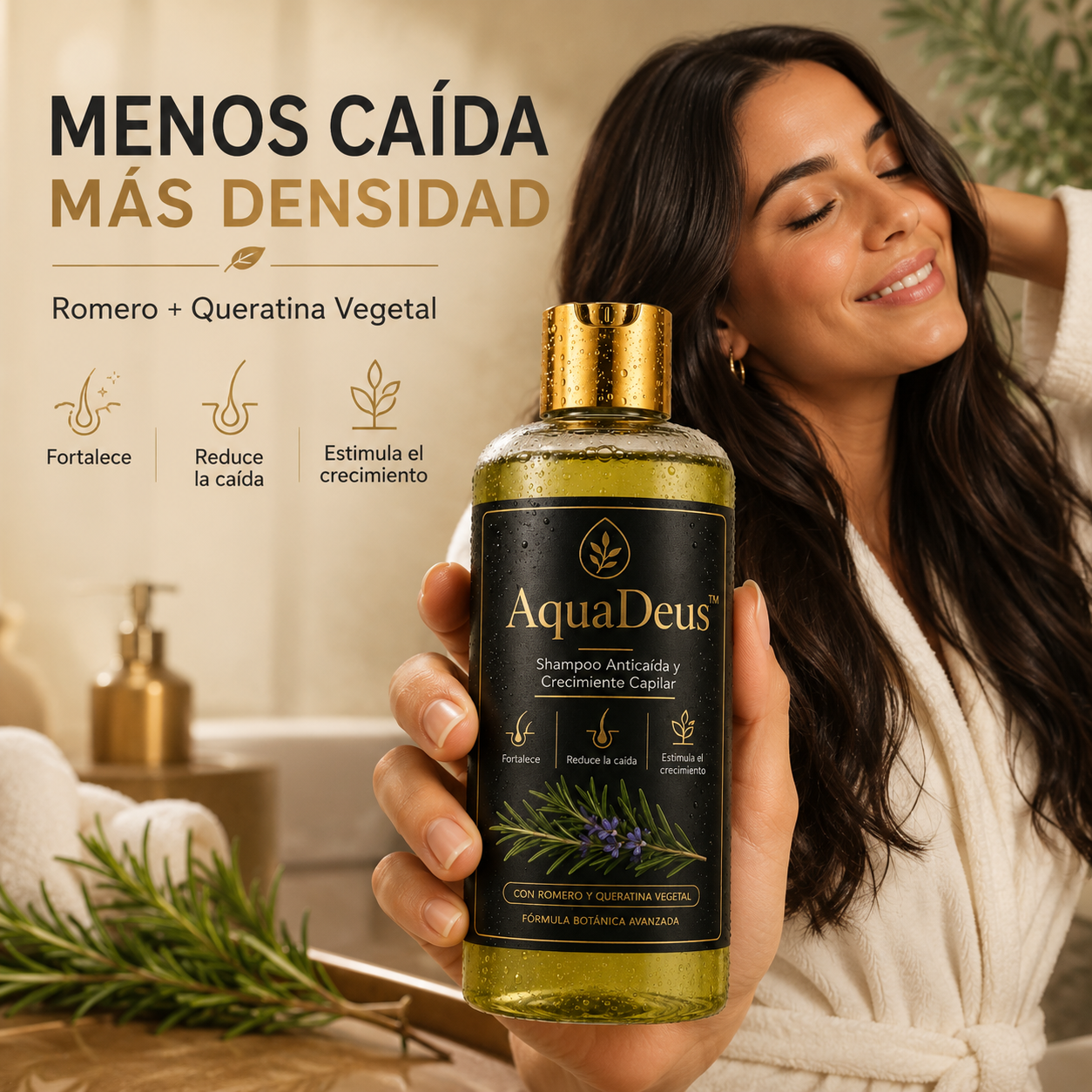 AquaDeus™ – Shampoo Anticaída y Crecimiento Capilar