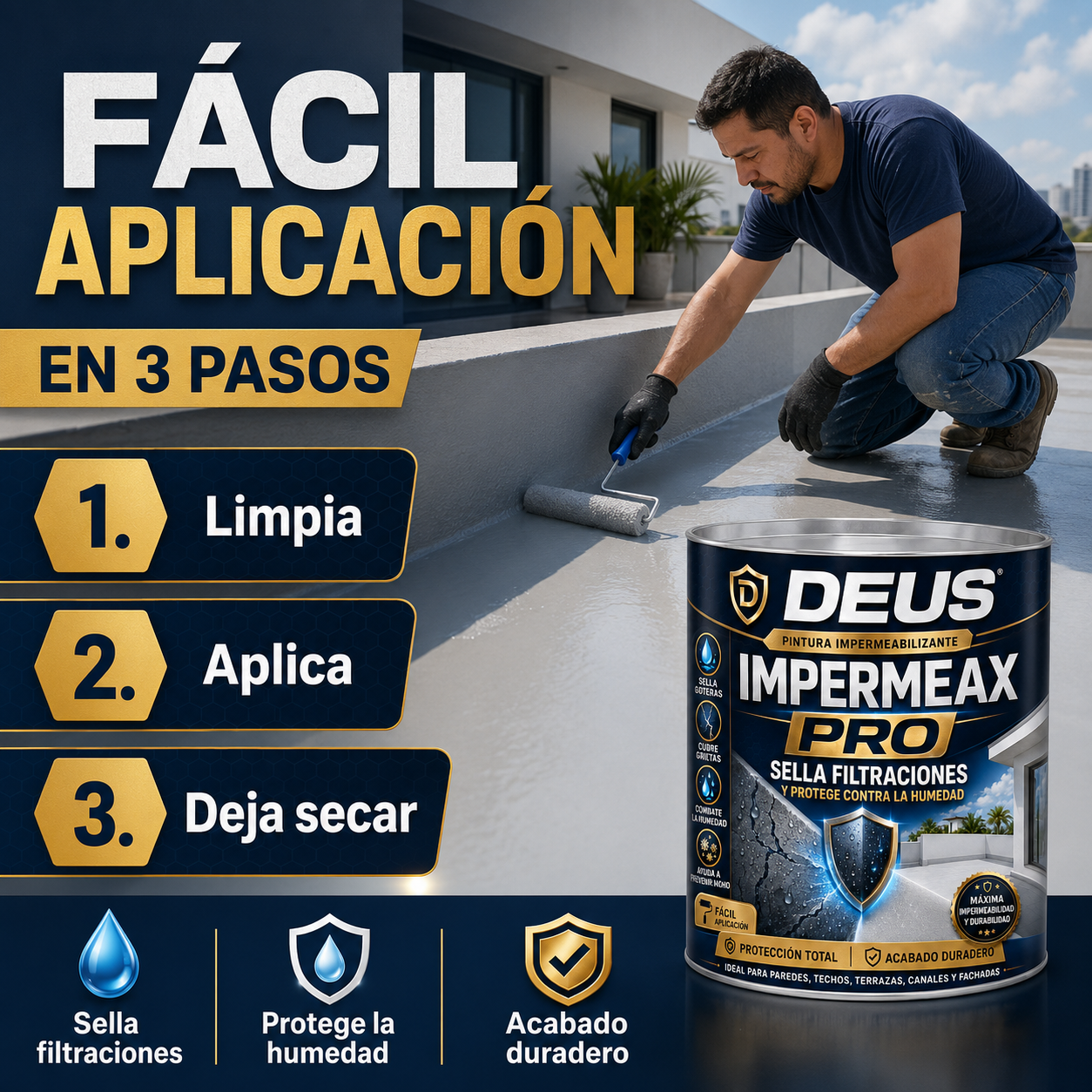Impermeax Pro – Sella Filtraciones y Protege Contra la Humedad