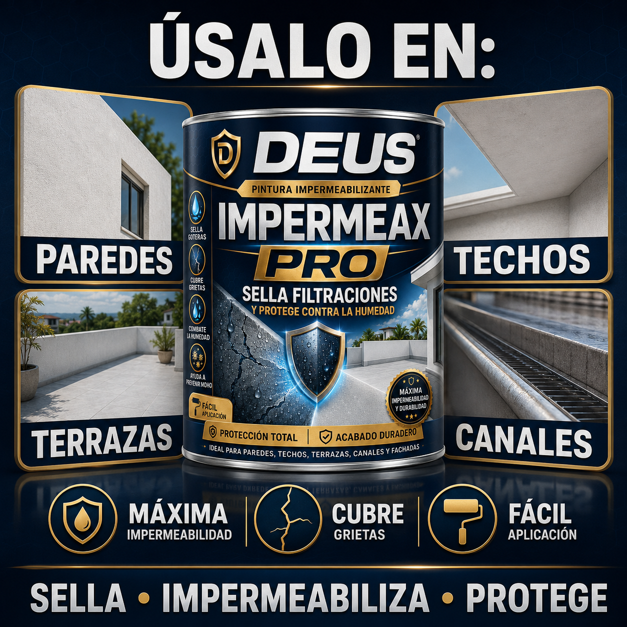 Impermeax Pro – Sella Filtraciones y Protege Contra la Humedad