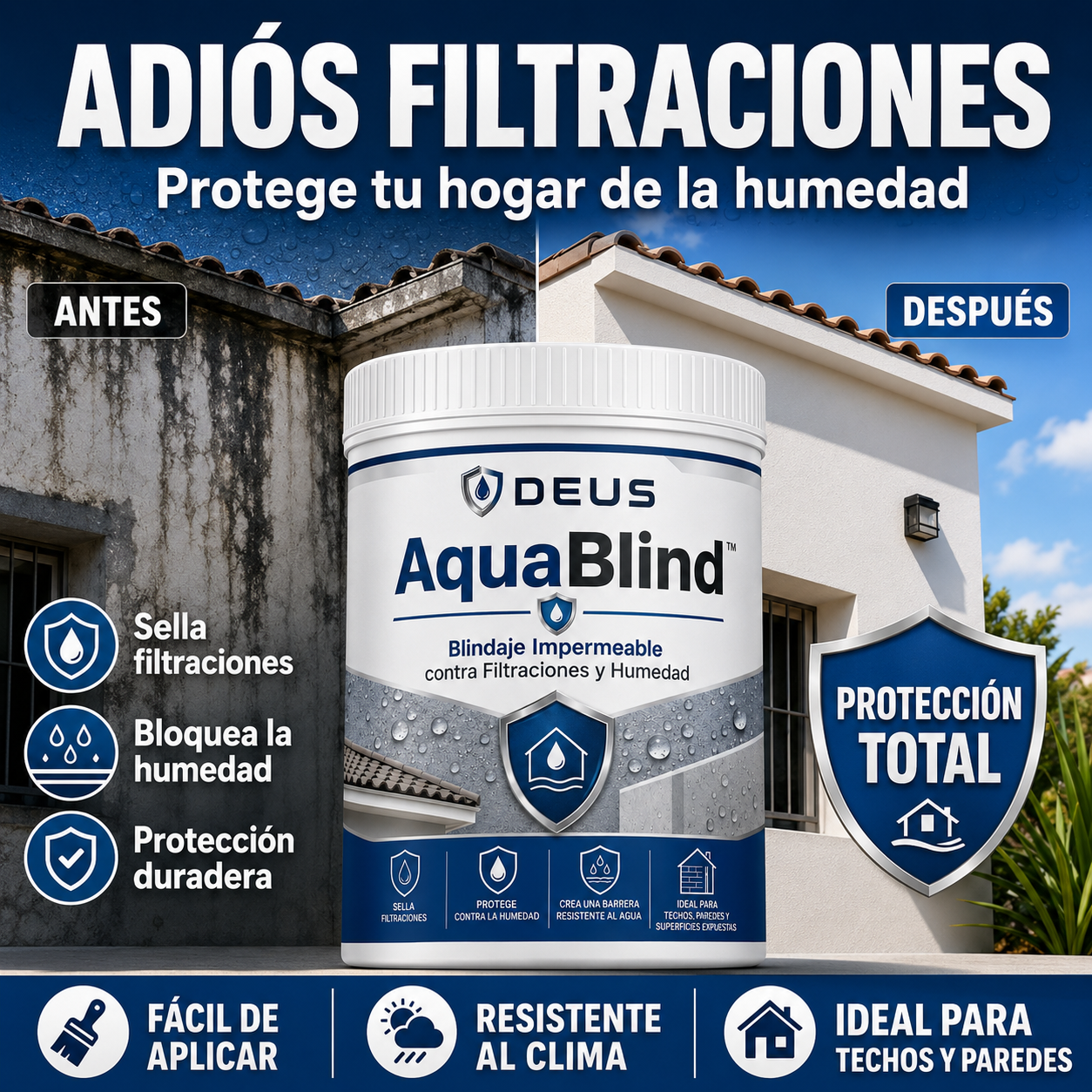 AquaBlind™ – Blindaje Impermeable contra Filtraciones y Humedad