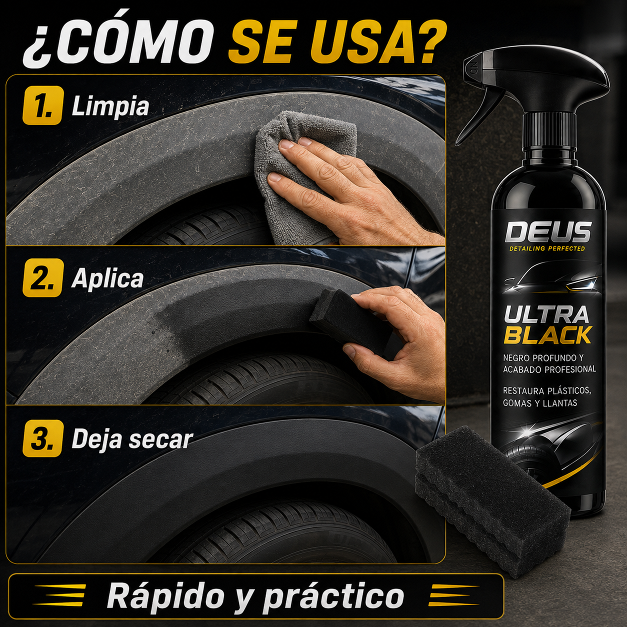 Deus Ultra Black – Negro Profundo y Acabado Profesional