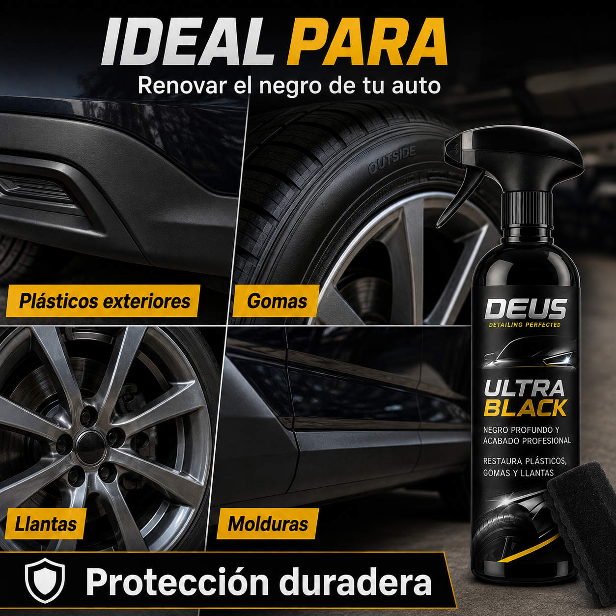 Deus Ultra Black – Negro Profundo y Acabado Profesional
