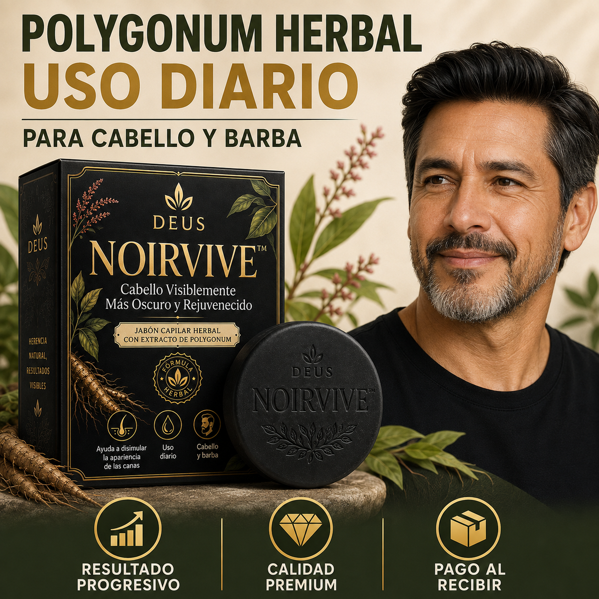 NOIRVIVE™ – Cabello Visiblemente Más Oscuro y Rejuvenecido