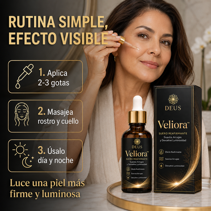 Veliora™ – Suero Reafirmante que Suaviza Arrugas y Devuelve la Luminosidad