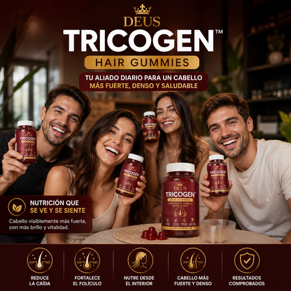 DEUS FOLIGEN™ Hair Gummies – Reduce la Caída y Estimula el Crecimiento