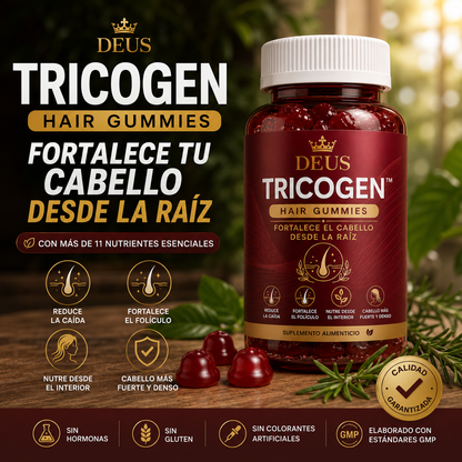 DEUS FOLIGEN™ Hair Gummies – Reduce la Caída y Estimula el Crecimiento