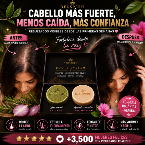 DEUS ROOTS™ | Reduce la Caída y Estimula el Crecimiento 2 en 1