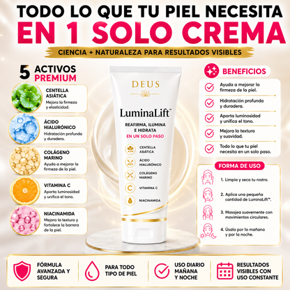 DEUS LuminaLift™ -  REAFIRMA, ILUMINA E HIDRATA EN UN SOLO PASO
