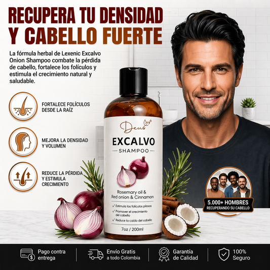 Shampoo Excalvo - Reduce la Pérdida y Estimula el Crecimiento