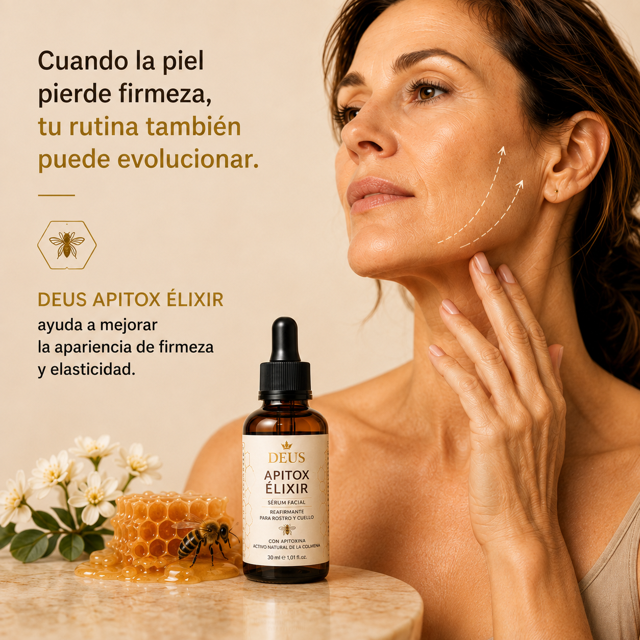 DEUS · APITOX ÉLIXIR | Sérum facial reafirmante para rostro y cuello