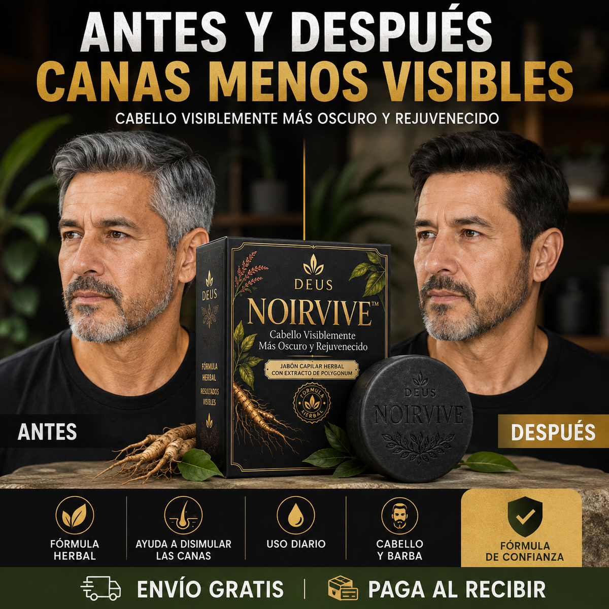 NOIRVIVE™ – Cabello Visiblemente Más Oscuro y Rejuvenecido