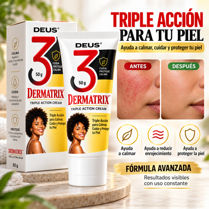 DERMATRIX™ – Triple Acción para Calmar, Cuidar y Proteger tu Piel