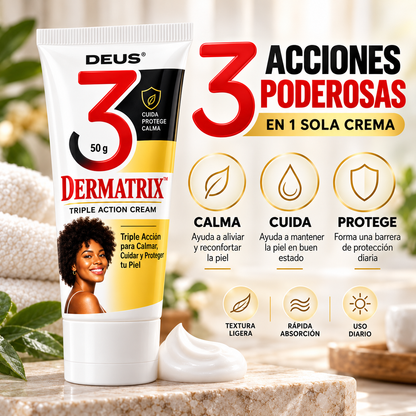 DERMATRIX™ – Triple Acción para Calmar, Cuidar y Proteger tu Piel
