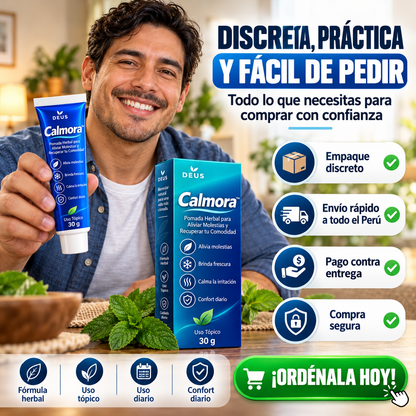 Calmora™ – Pomada Herbal para Aliviar Molestias y Recuperar tu Comodidad