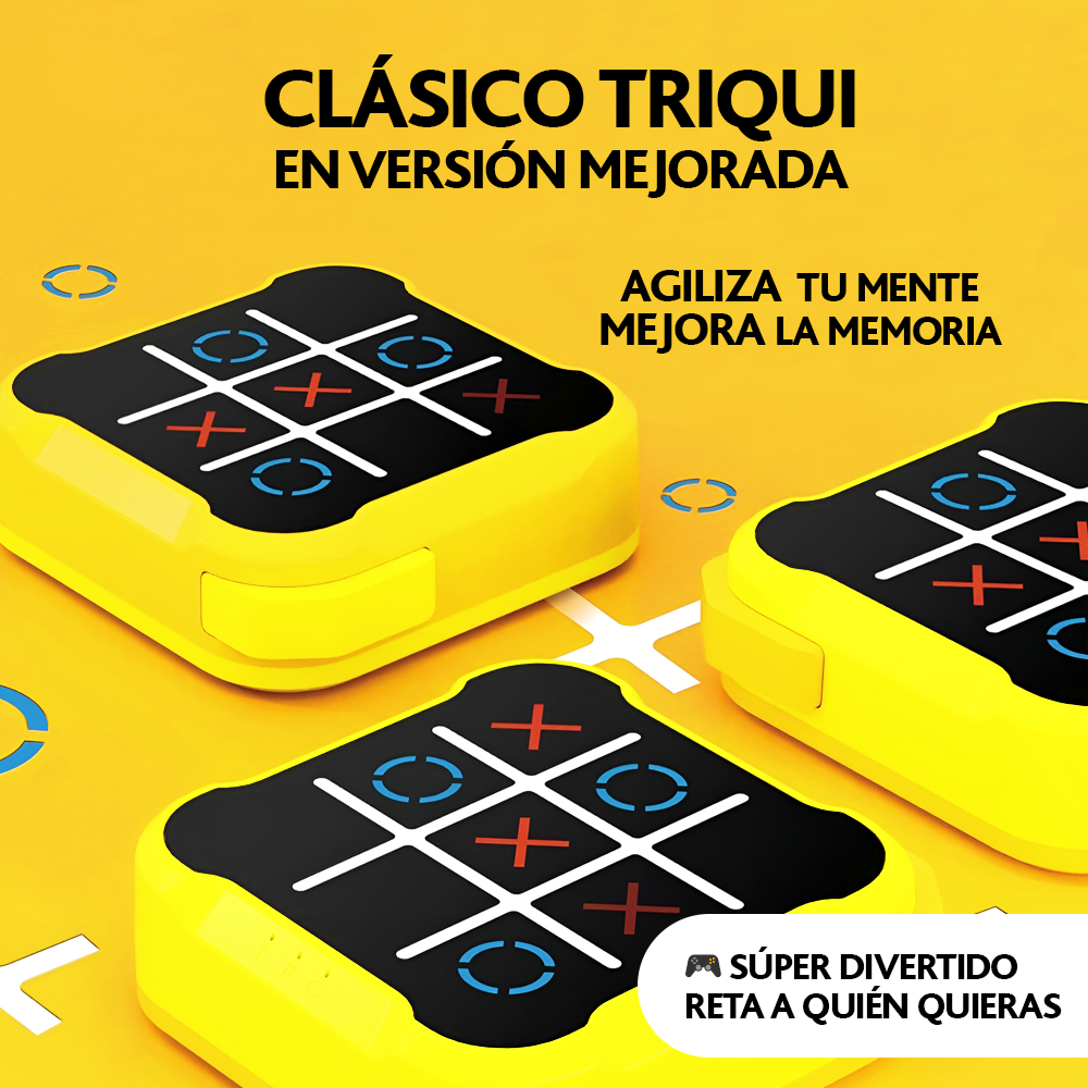 Juego triqui electrónico 3 en 1 Tic Tac Toe puzzle mesa