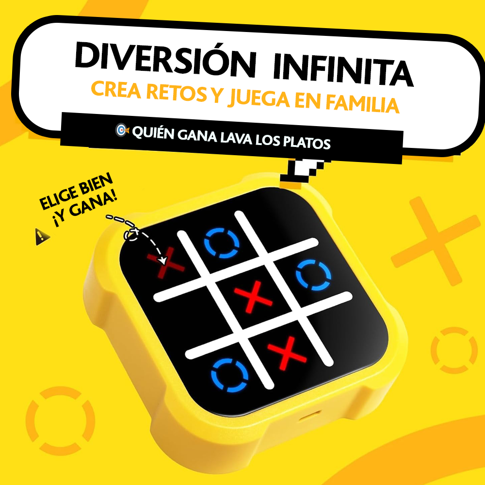 Juego triqui electrónico 3 en 1 Tic Tac Toe puzzle mesa