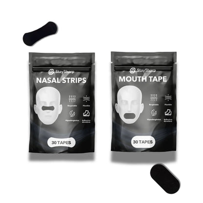 Parche bucal + Tira nasal StaySharp (Mouth tape + Nose strips)